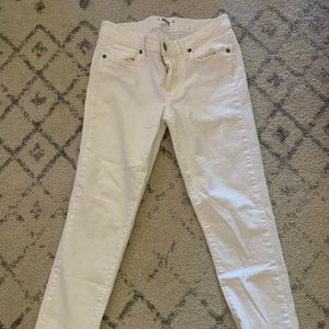 White Paige cropped jeans